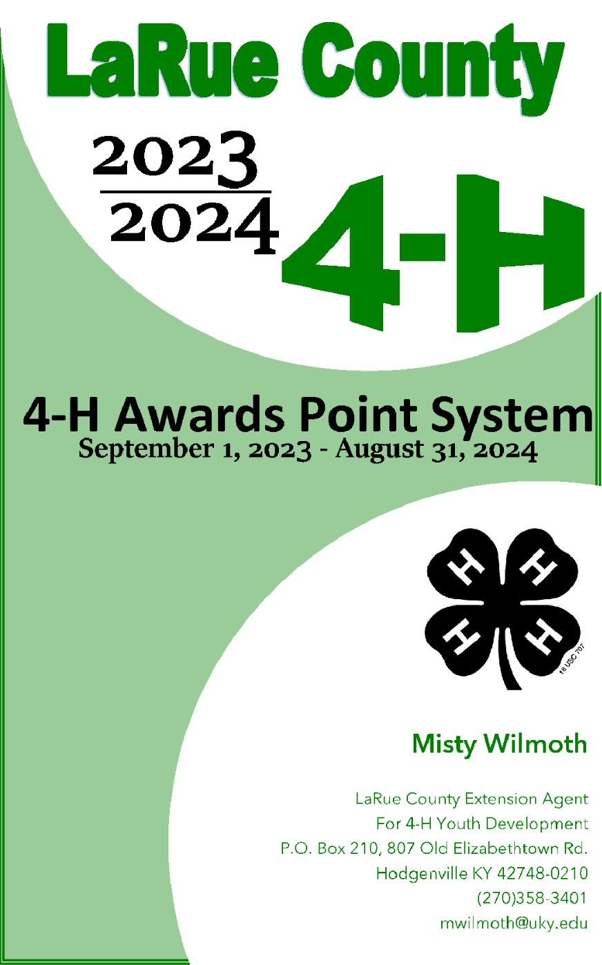 green with white semi circles  - awards points cover