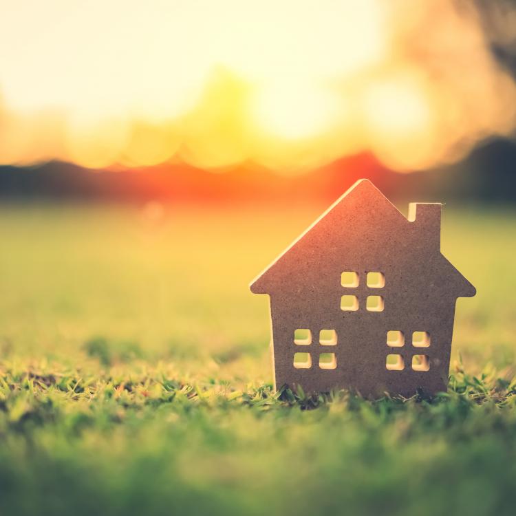  tiny house on ground during sunset